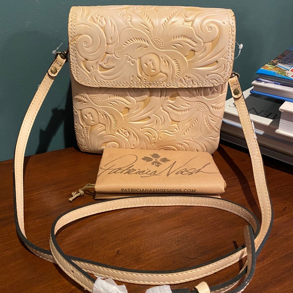 Patricia Nash Balluri Natural tooled crossbody
